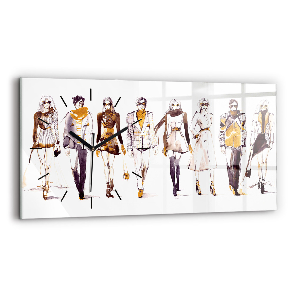 Ceas din sticlă orizontale Femeie și bărbat