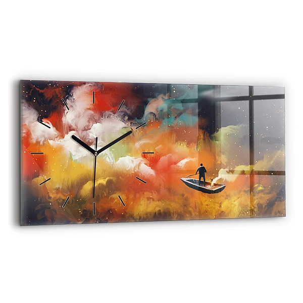 Ceas din sticlă orizontale Imagine abstractă