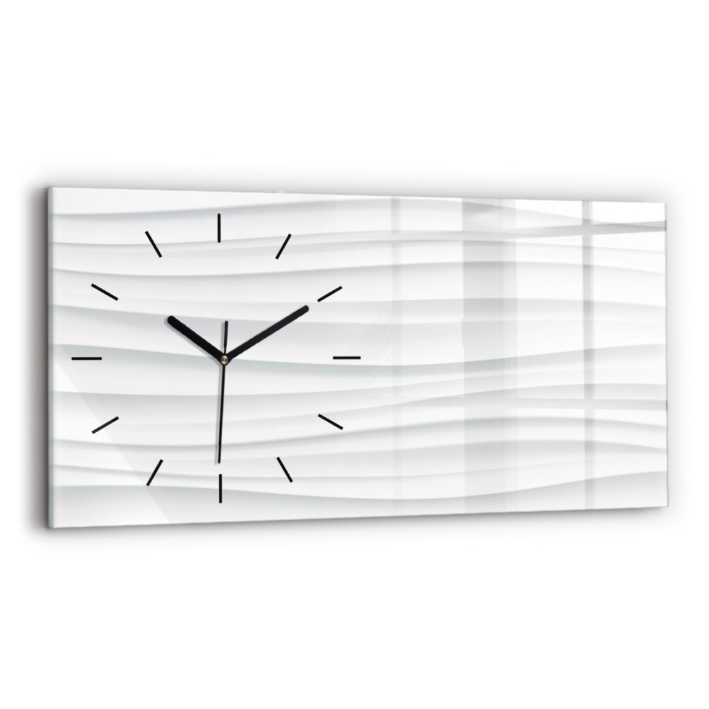 Ceas de sticlă pe perete orizontale Textura valuri