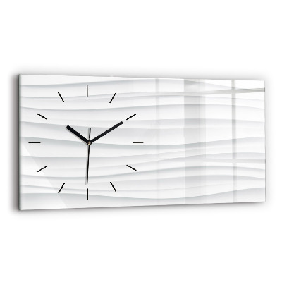 Ceas de sticlă pe perete orizontale Textura valuri