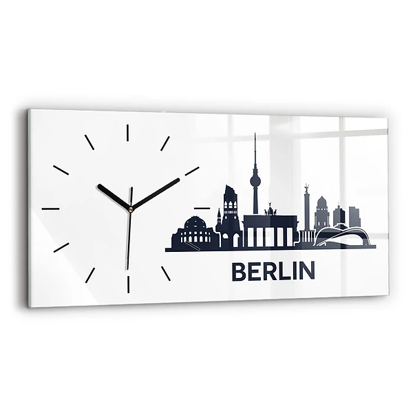 Ceas din sticlă orizontale Ilustrația orașului Berlin