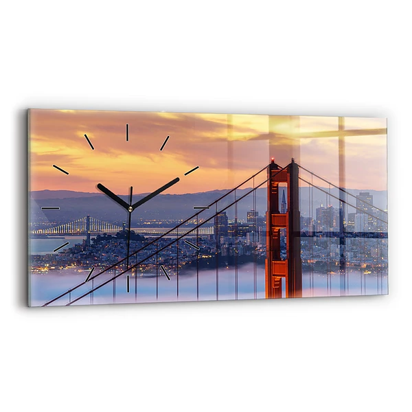 Ceas din sticlă orizontale Pod din San Francisco