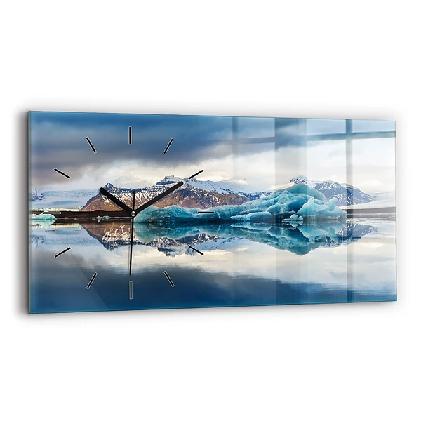 Ceas din sticlă orizontale Lacul Jokulsarlon Islanda