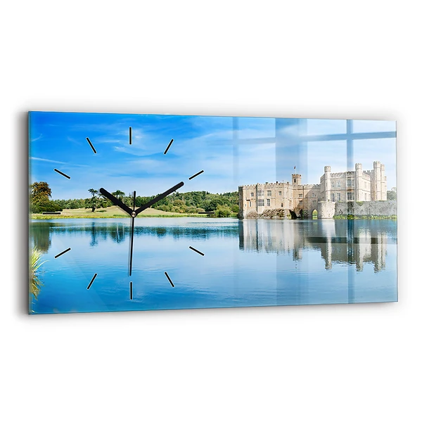 Ceas perete din sticlă orizontale Castelul Leeds