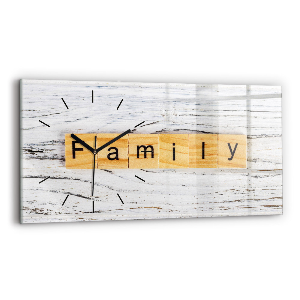 Ceas din sticlă orizontale Familie