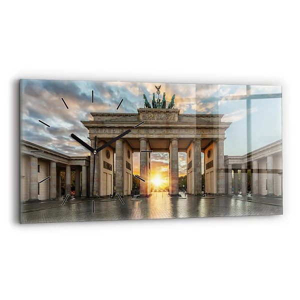 Ceas din sticlă orizontale Poarta Brandenburg din Berlin