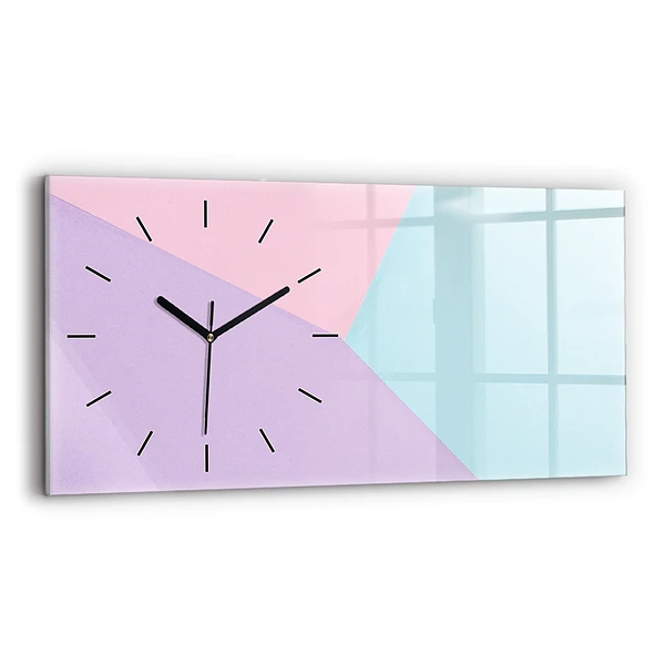 Ceas din sticlă orizontale Model pastel