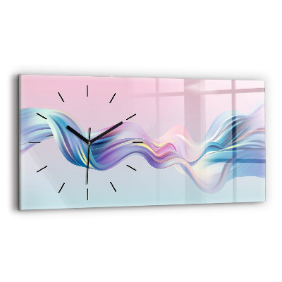 Ceas de sticlă pe perete orizontale Element de curgere a lichidului