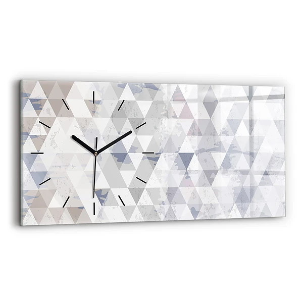 Ceas din sticlă orizontale Model geometric