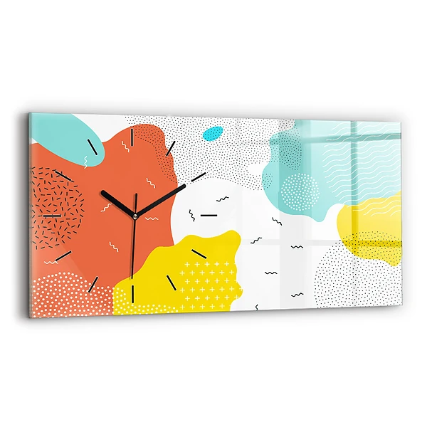 Ceas din sticlă orizontale Abstracția POP