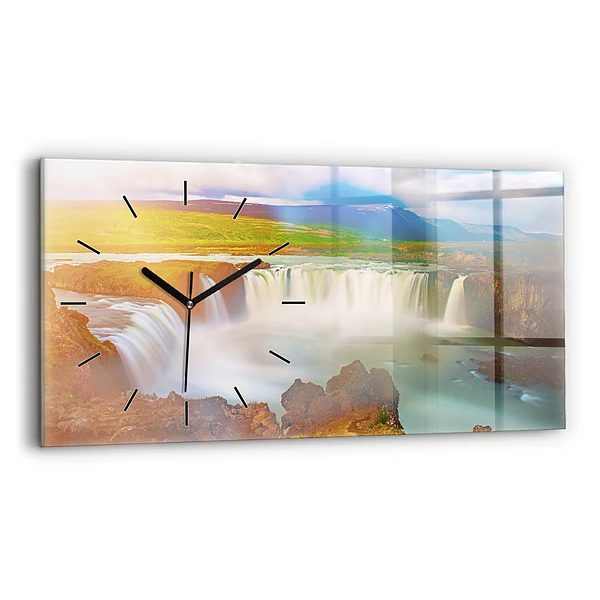 Ceas din sticlă orizontale Godafoss în Islanda