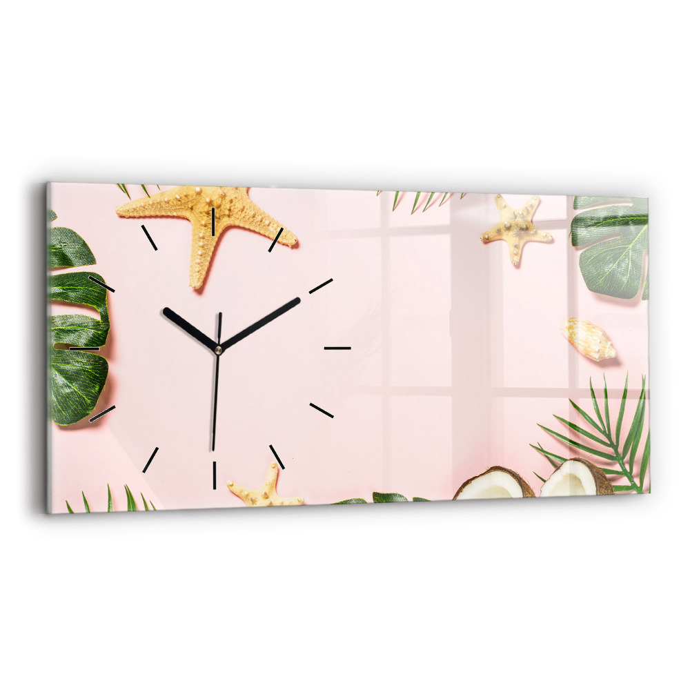 Ceas din sticlă orizontale Dispoziție de vară