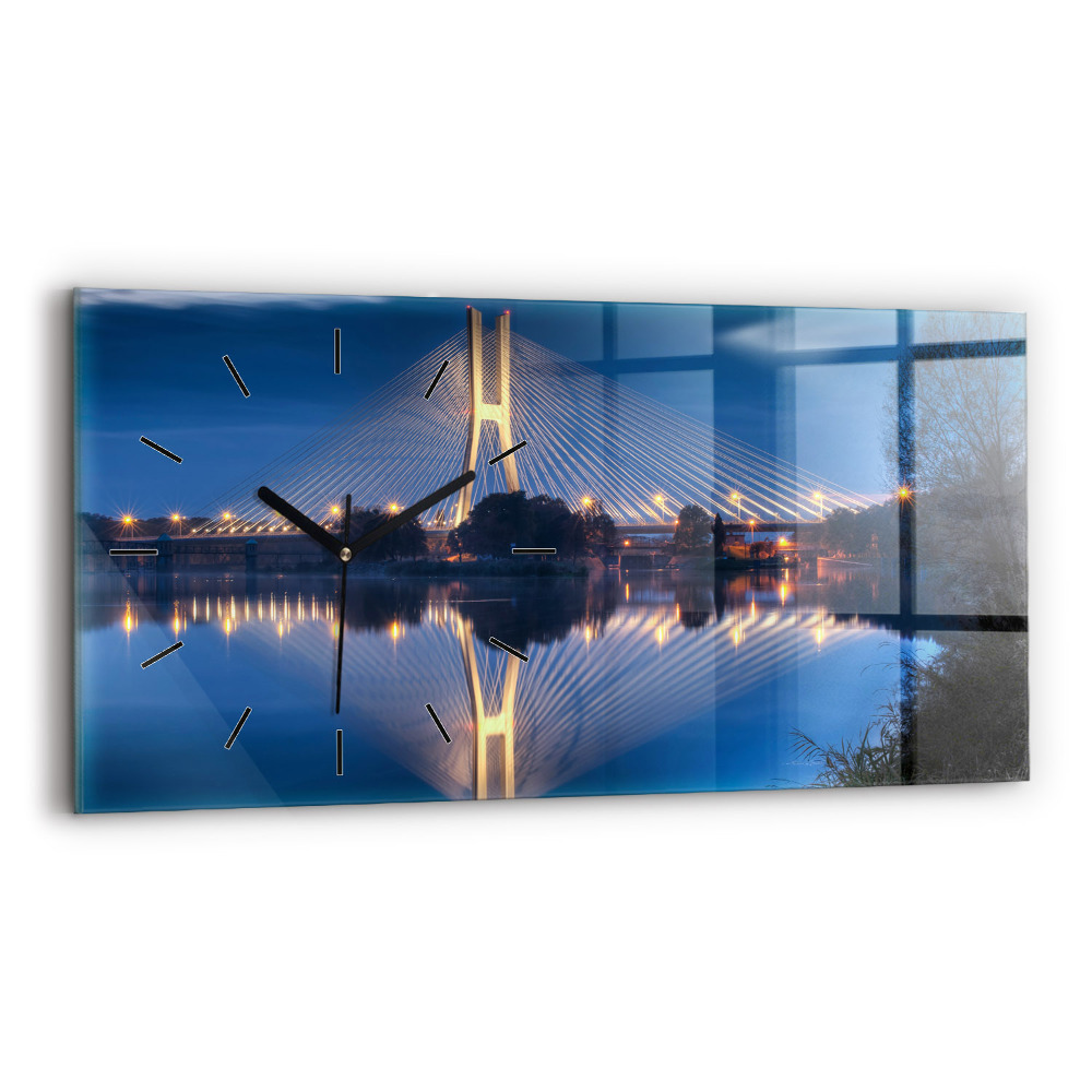 Ceas de sticlă pe perete orizontale Podul Rędziński Wrocław