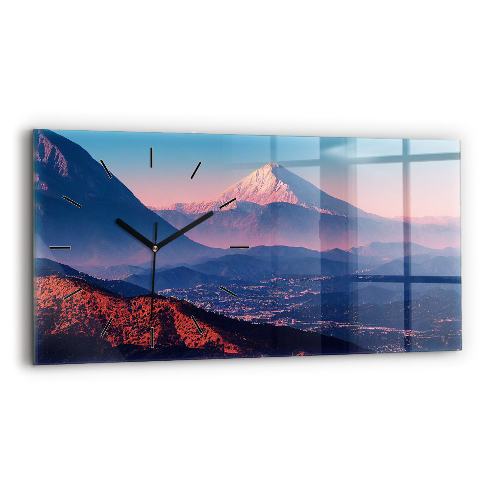 Ceas de sticlă pe perete orizontale Munții din San Antonio SUA