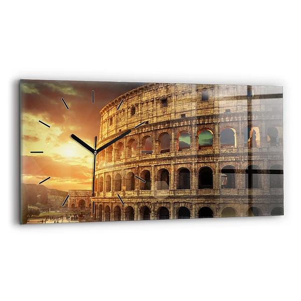Ceas de sticlă pe perete orizontale Colosseumul Roman