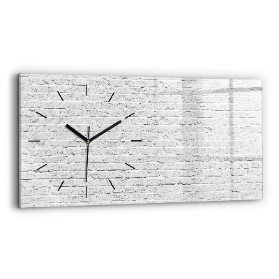 Ceas de sticlă pe perete orizontale Zid de cărămidă
