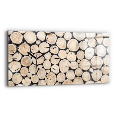 Ceas din sticlă orizontale Tăiați cioturile de copaci