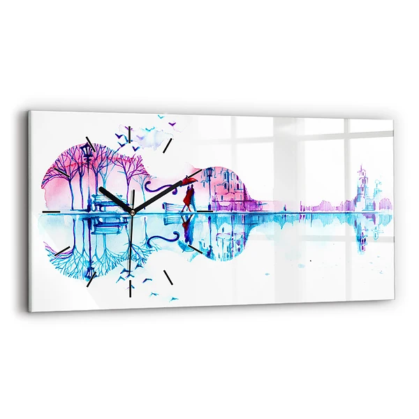 Ceas din sticlă orizontale Lacul Cello Park