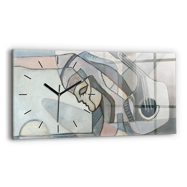 Ceas de sticlă pe perete orizontale Pictura abstracta