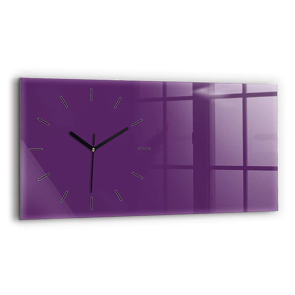 Ceas din sticlă orizontale Culoare violet