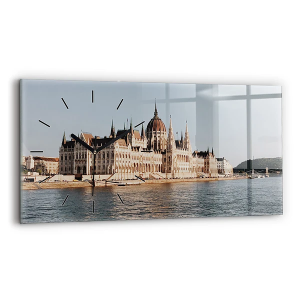 Ceas de sticlă pe perete orizontale Parlamentul de la Budapesta