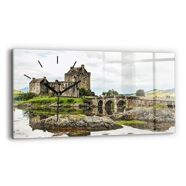 Ceas de sticlă pe perete orizontale Castelul Eilean Donan, Scoția