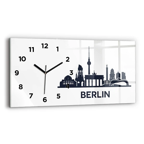 Ceas din sticlă orizontale Ilustrația orașului Berlin