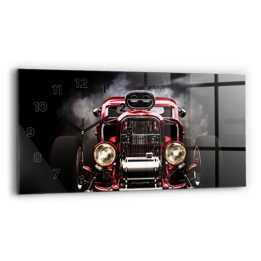 Ceas perete din sticlă orizontale Veche mașină de epocă