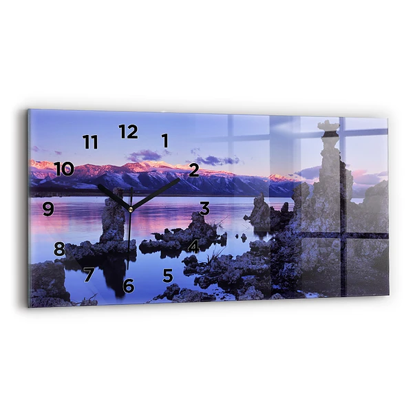 Ceas perete din sticlă orizontale Lacul California