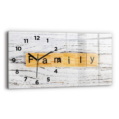 Ceas din sticlă orizontale Familie