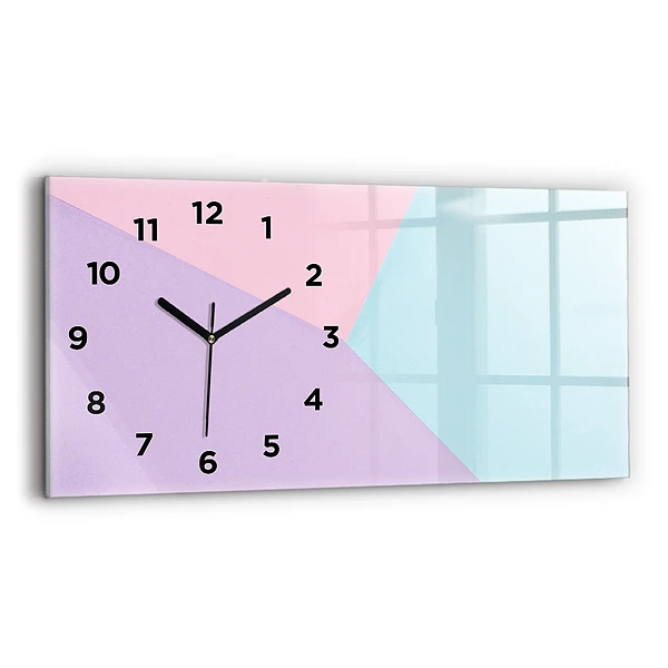 Ceas din sticlă orizontale Model pastel