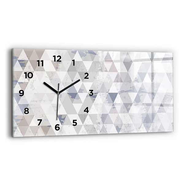 Ceas din sticlă orizontale Model geometric