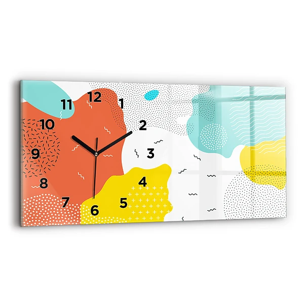 Ceas din sticlă orizontale Abstracția POP