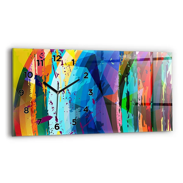 Ceas perete din sticlă orizontale Fundal abstract