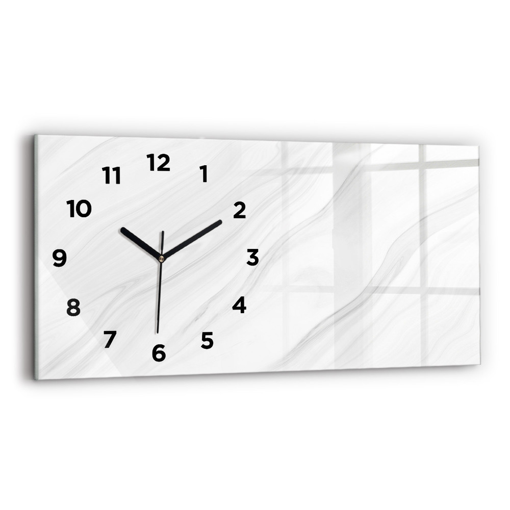 Ceas din sticlă orizontale Marmură decorativă