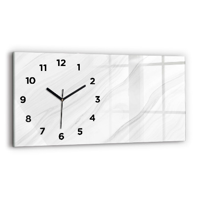 Ceas din sticlă orizontale Marmură decorativă
