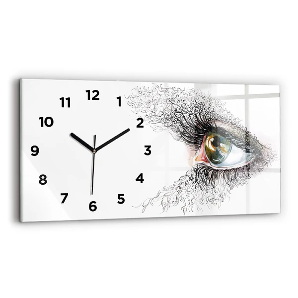 Ceas din sticlă orizontale Desen al unui ochi uman