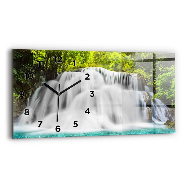 Ceas de sticlă pe perete orizontale Cascada în Thailanda