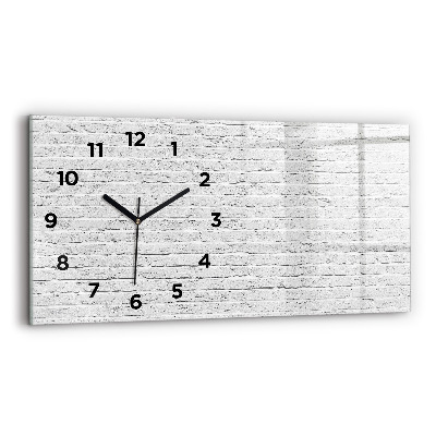 Ceas de sticlă pe perete orizontale Zid de cărămidă