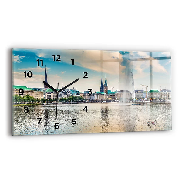 Ceas din sticlă orizontale Binnenalster din Hamburg