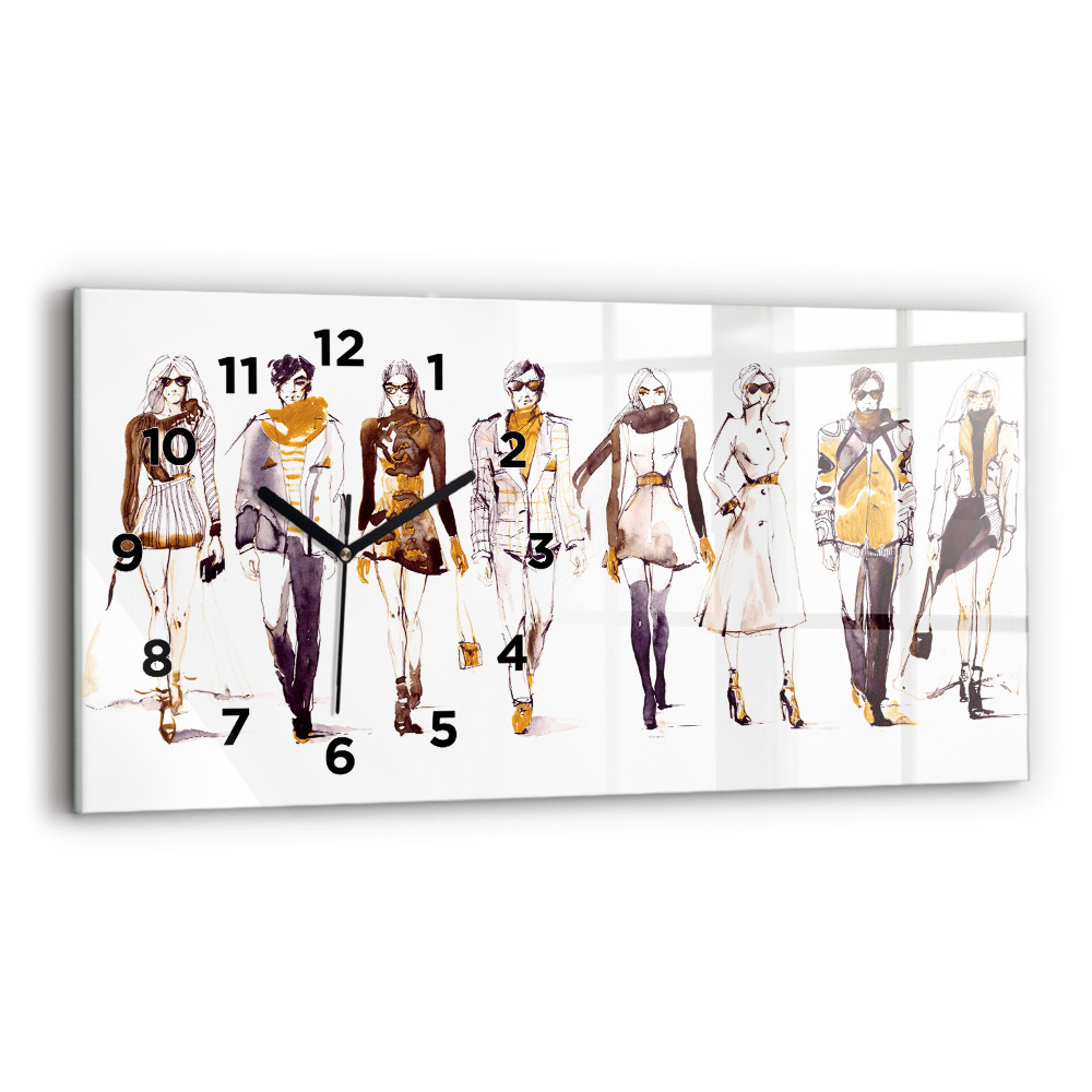 Ceas din sticlă orizontale Femeie și bărbat