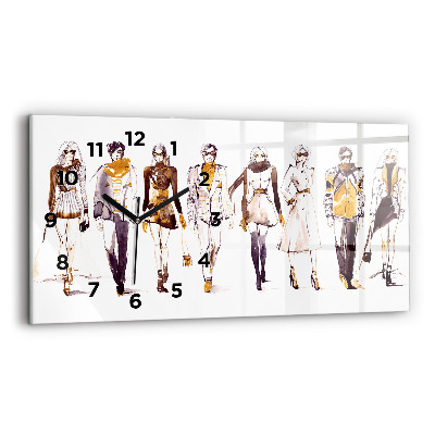 Ceas din sticlă orizontale Femeie și bărbat