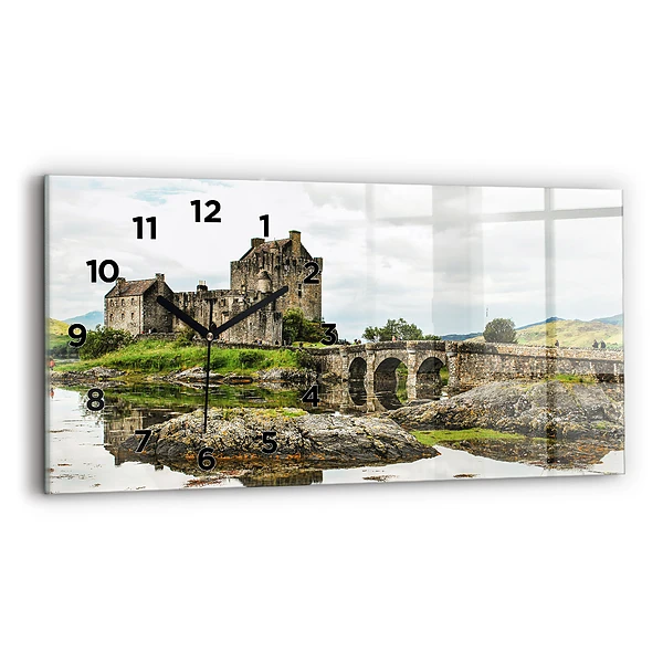 Ceas de sticlă pe perete orizontale Castelul Eilean Donan, Scoția