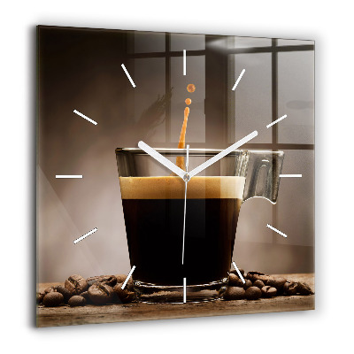 Ceas din sticlă pătrat Doi cai pictați