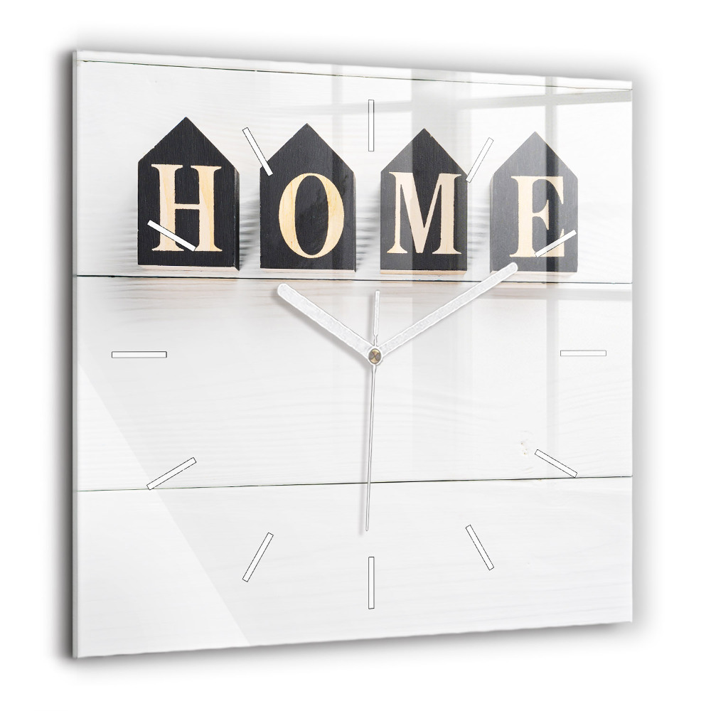 Ceas pătrat de perete din sticlă Față de femeie abstractă