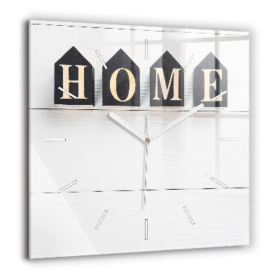 Ceas pătrat de perete din sticlă Față de femeie abstractă