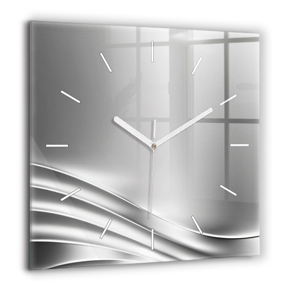 Ceas de sticlă pe perete pătrat Culoare bey