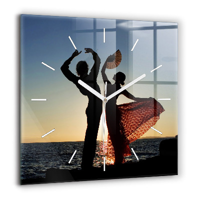 Ceas perete din sticlă pătrat Cascada Godafoss Islanda