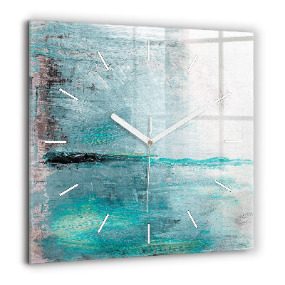 Ceas din sticlă pătrat Abstracția valorilor