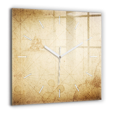 Ceas perete din sticlă pătrat Model geometric hipster